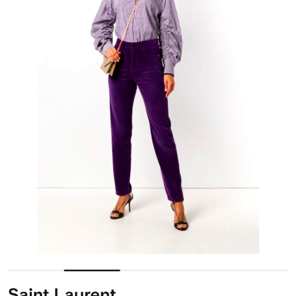 Saint Laurent purple corduroy sz 29